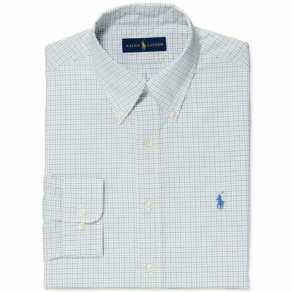 New! RALPH LAUREN Tattersall Logo Dress Shirt Cotton Poplin Size: 15.5 34/35 - Picture 1 of 1